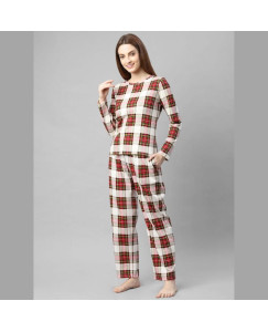 Rigo Women Cotton Printed Full Sleeve Night Suit